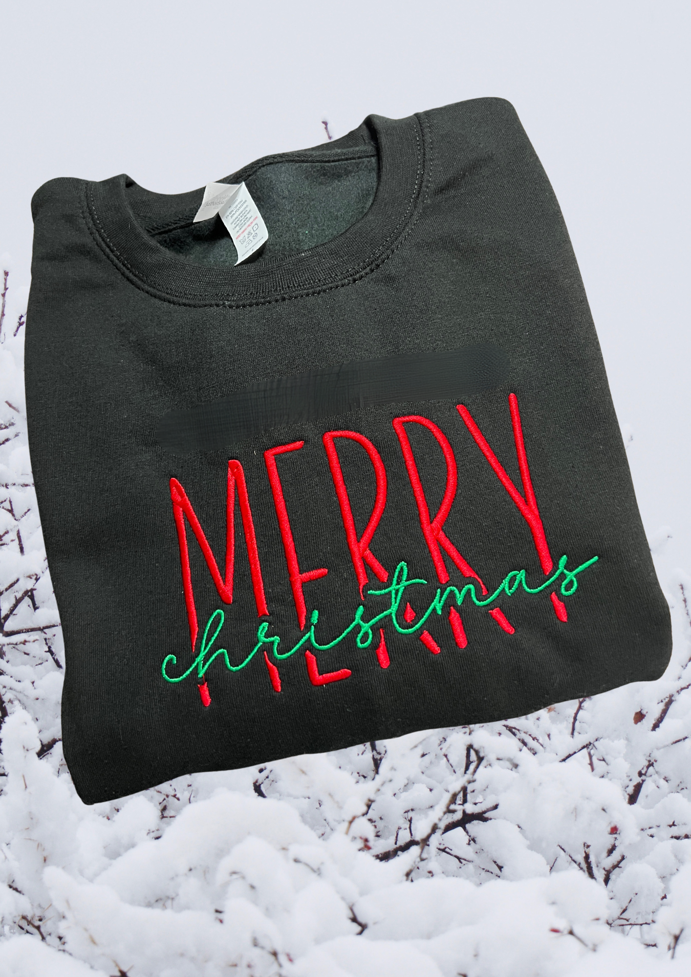 Sweatshirt - Merry Christmas, Black