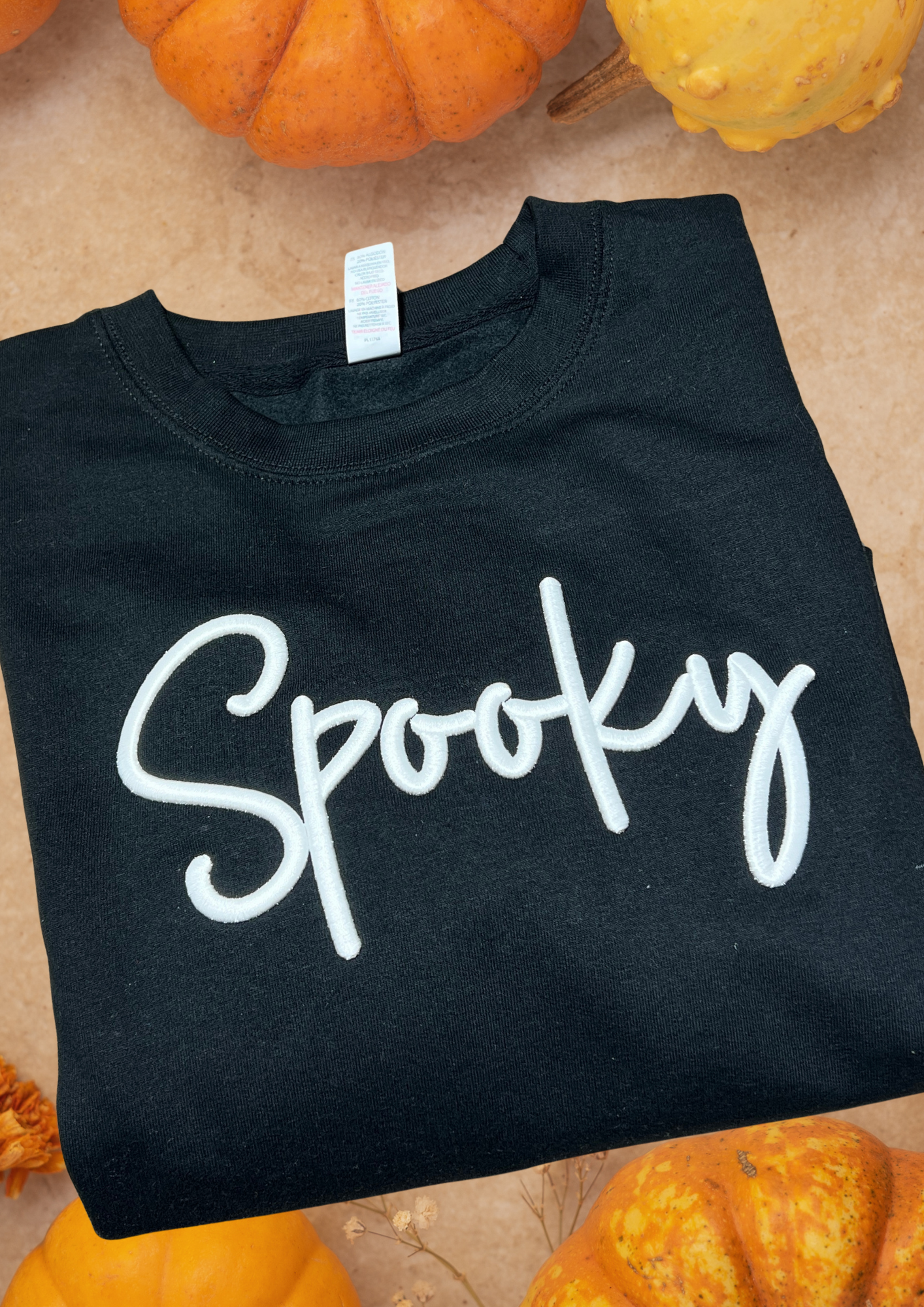 Sweatshirt - Spooky, Glow in the Dark, Black