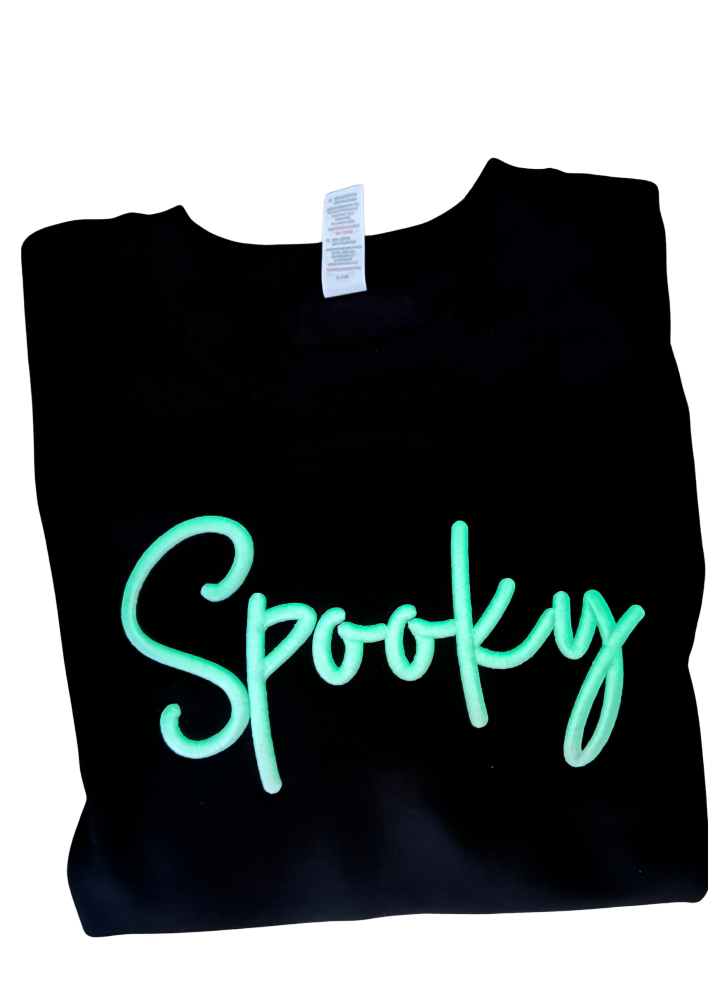 Sweatshirt - Spooky, Glow in the Dark, Black