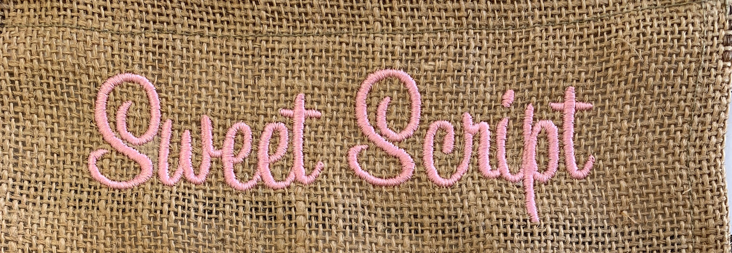 Embroidery - SWEET SCRIPT