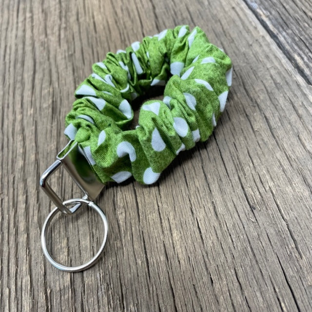 Key Fob - Expandable Wristlet, Olive Dot