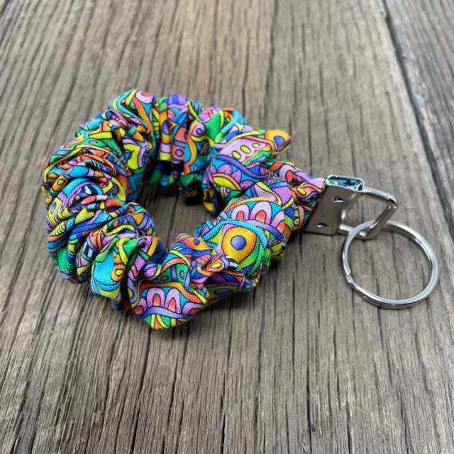 Key Fob - Expandable Wristlet, Bright Zentangle