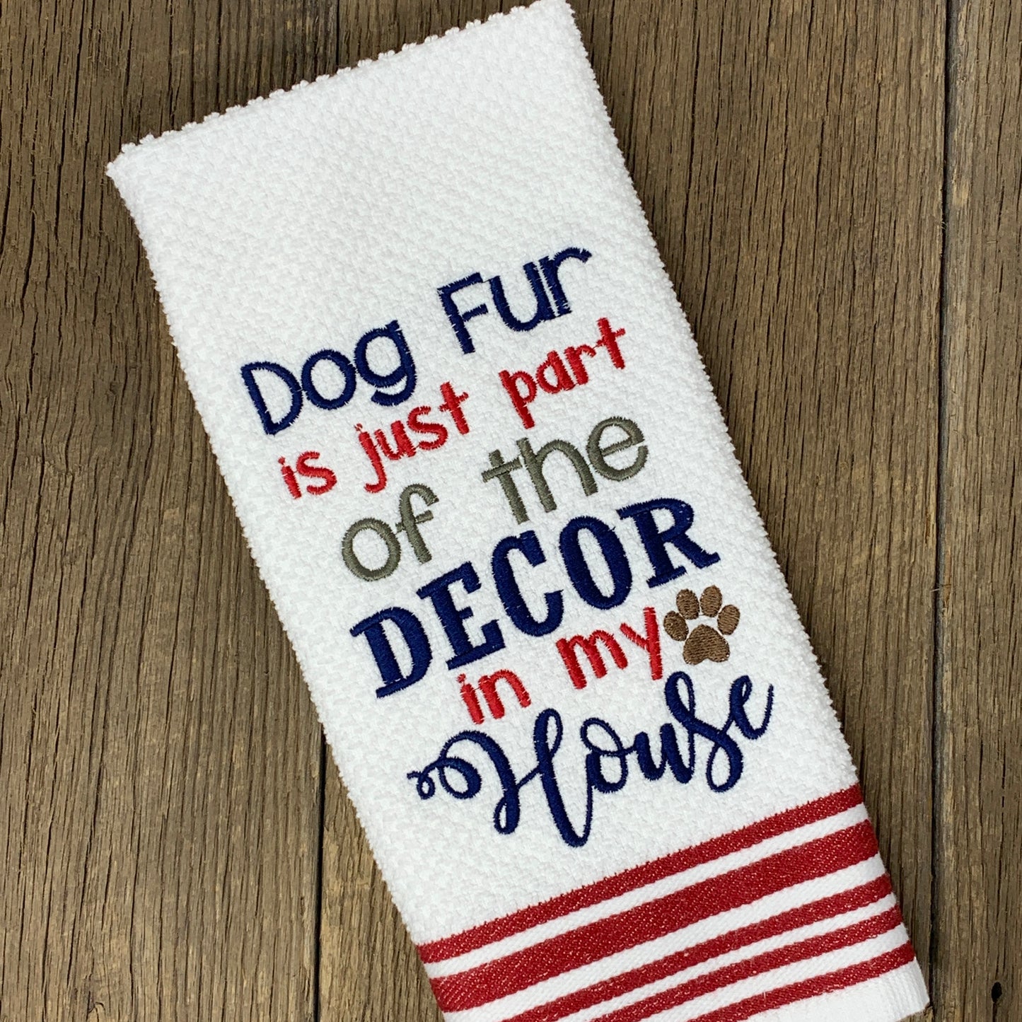 Kitchen Towel - Dog Fur Red