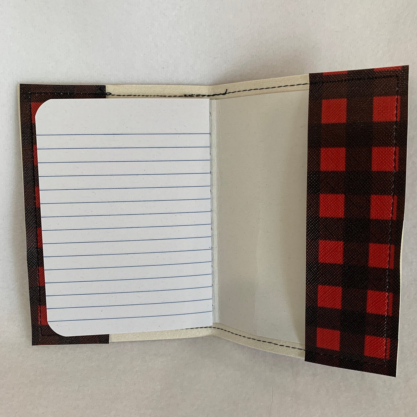 Notebook Cover - Buff Plaid Blk