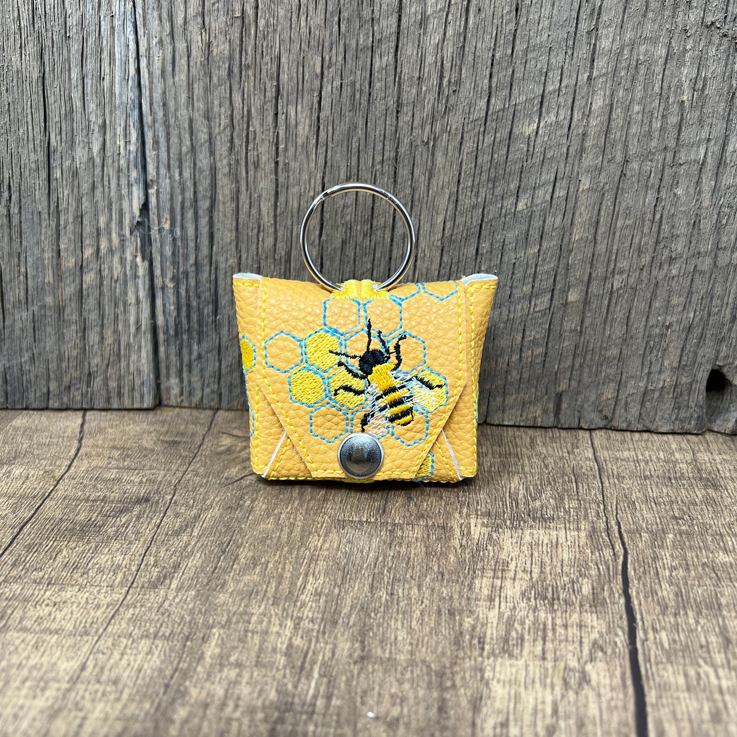 Mini beehive pouch, yellow mini pouch