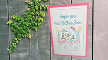 Load image into Gallery viewer, Greeting Card - Feel Better Bear, Pink
