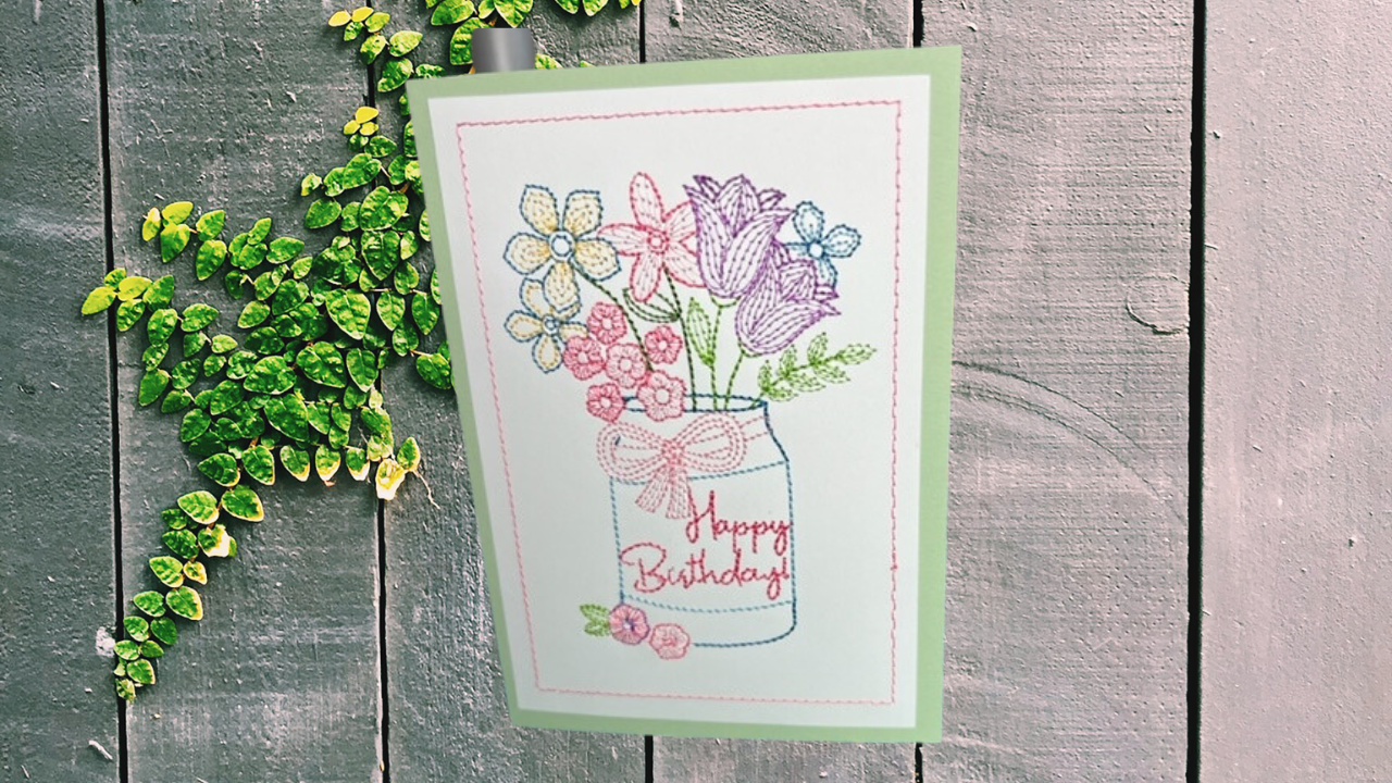 Greeting Card - Happy Birthday, Green