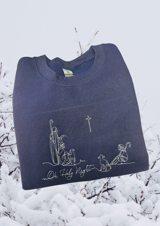 Sweatshirt - O Holy Night, Navy