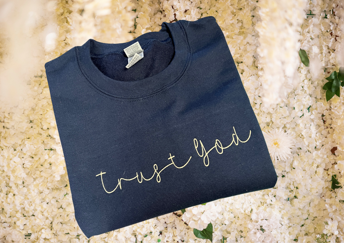 Sweatshirt - Trust God/ Navy