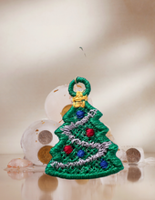 Load image into Gallery viewer, Earrings - Embroidered Christmas Tree
