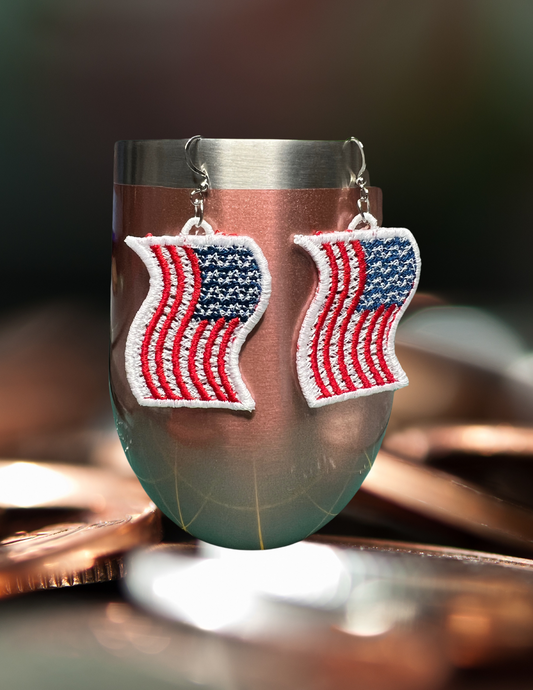 Earrings - American Flag