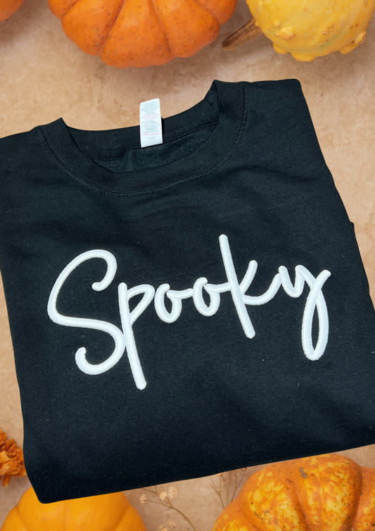Sweatshirt - Spooky, Glow in the Dark, Black