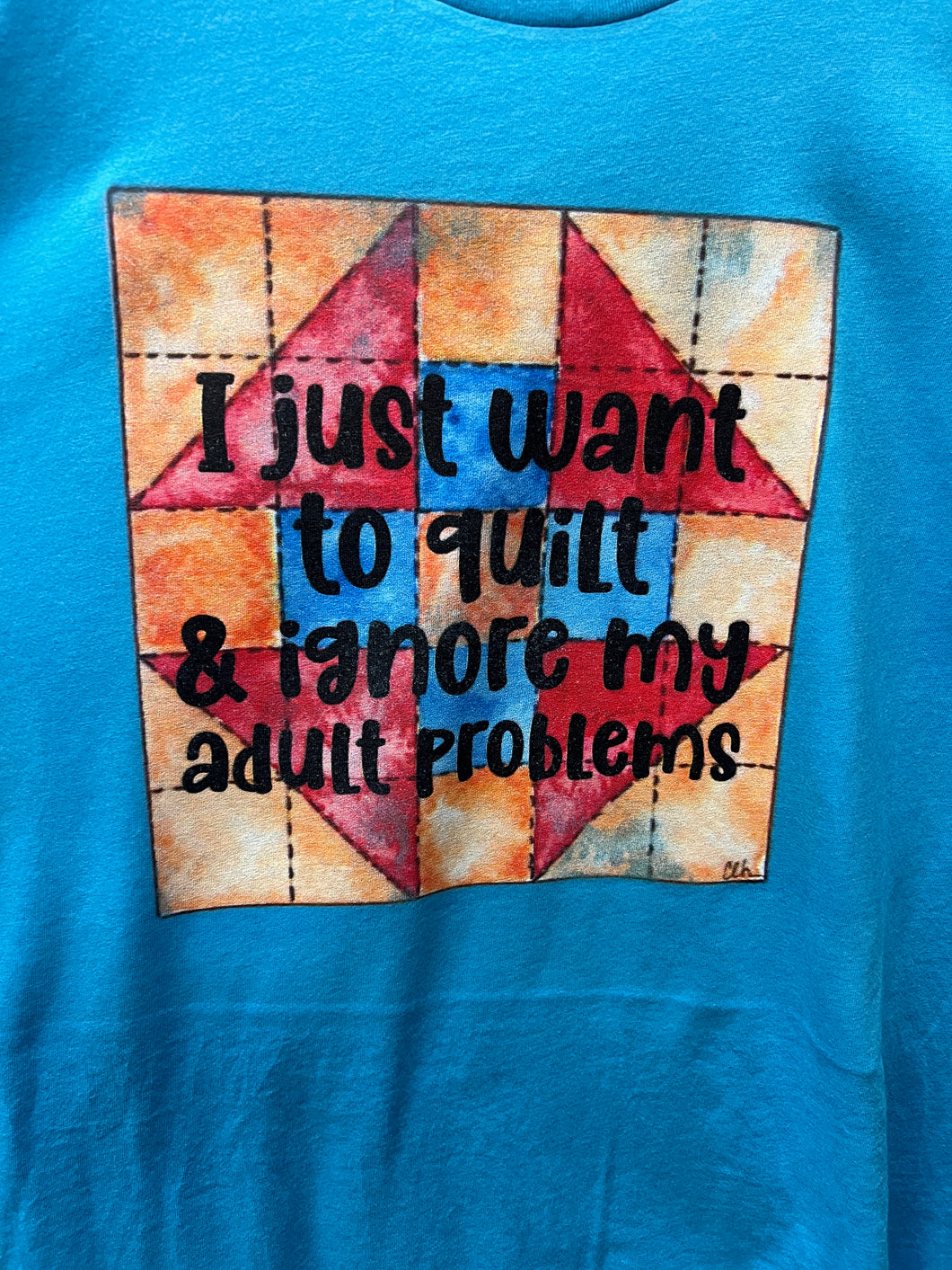 T-shirt -Adult Problems, Heather Aqua