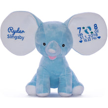 Load image into Gallery viewer, Cubbies Dumble - 12&quot; Elephant w/Embroiderable Ears - Blue
