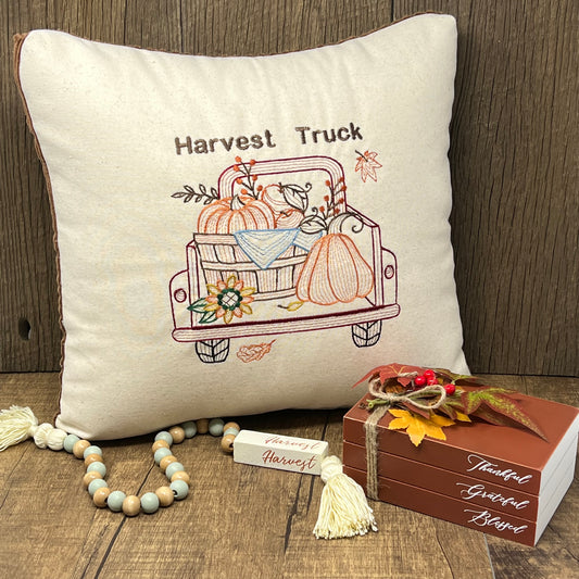 16" Pillow- Fall Pumpkin Truck