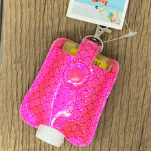 Load image into Gallery viewer, Sanitizer Holder w/Sanitizer included - Pink Mermaid
