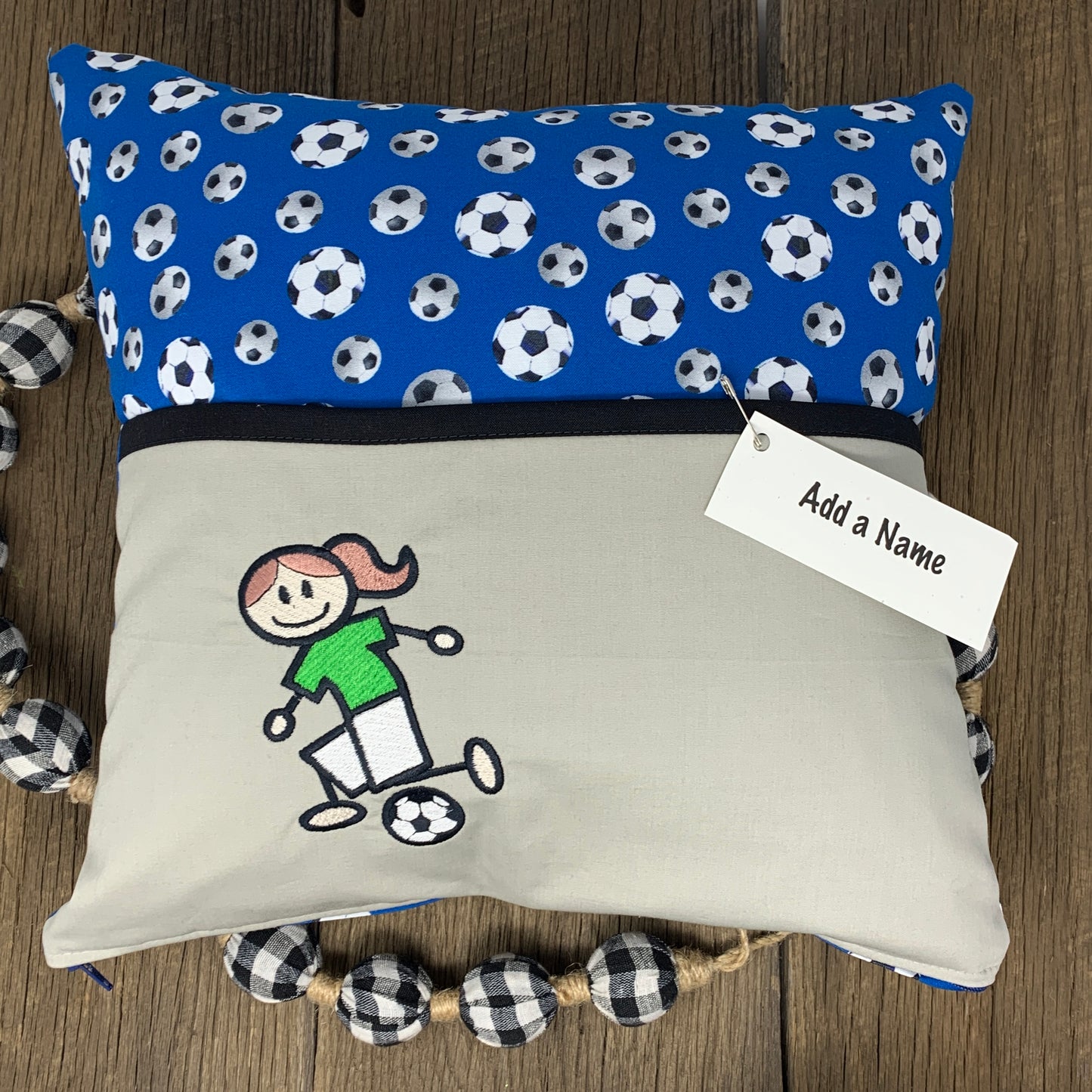 16" Pocket Pillow-Girl Soccer Player