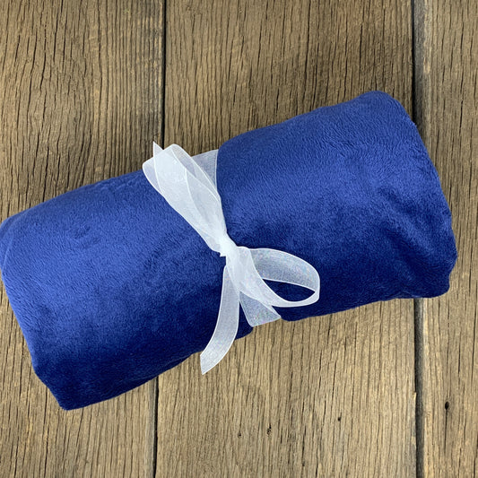 Baby Blanket - Navy Minky Smooth