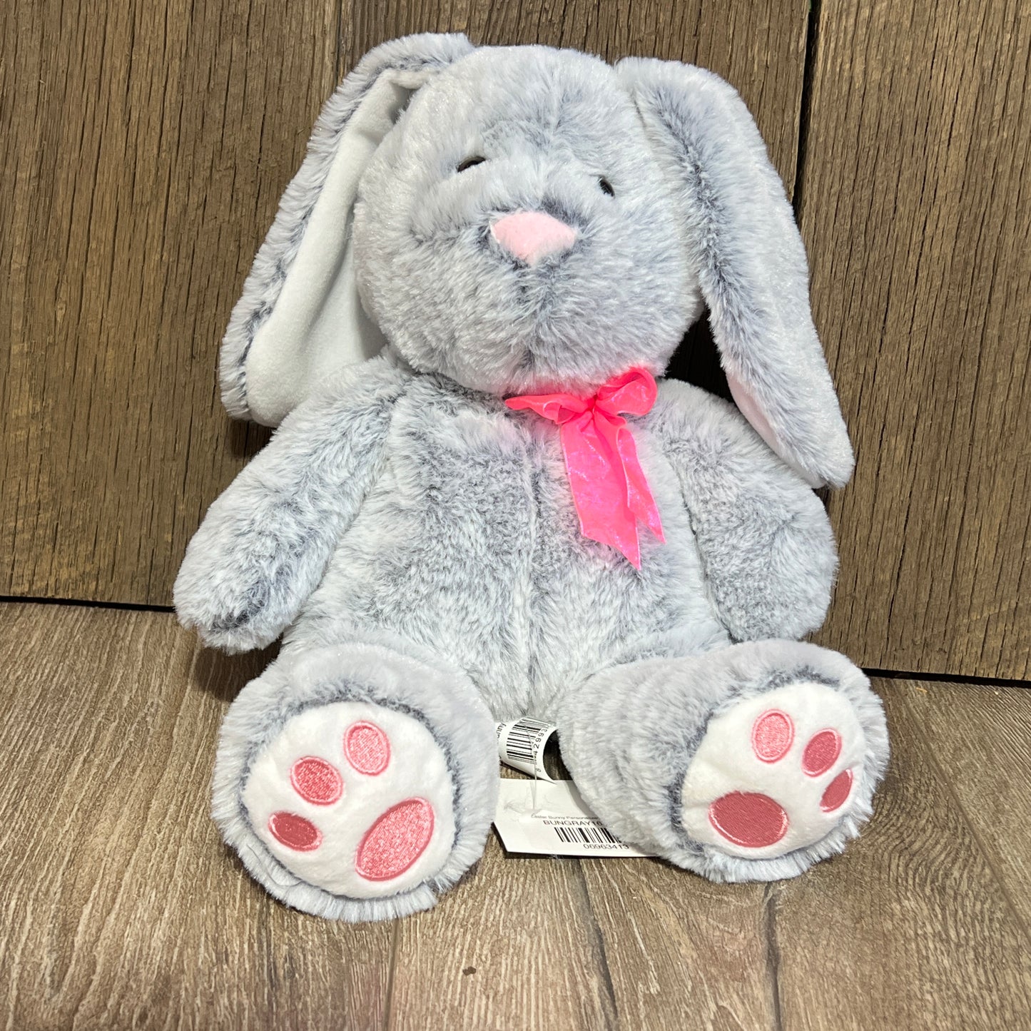 Easter Bunny Personalized - 16" Gray w/Pink