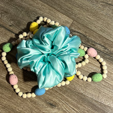 Load image into Gallery viewer, XL Scrunchie - Aqua Satin
