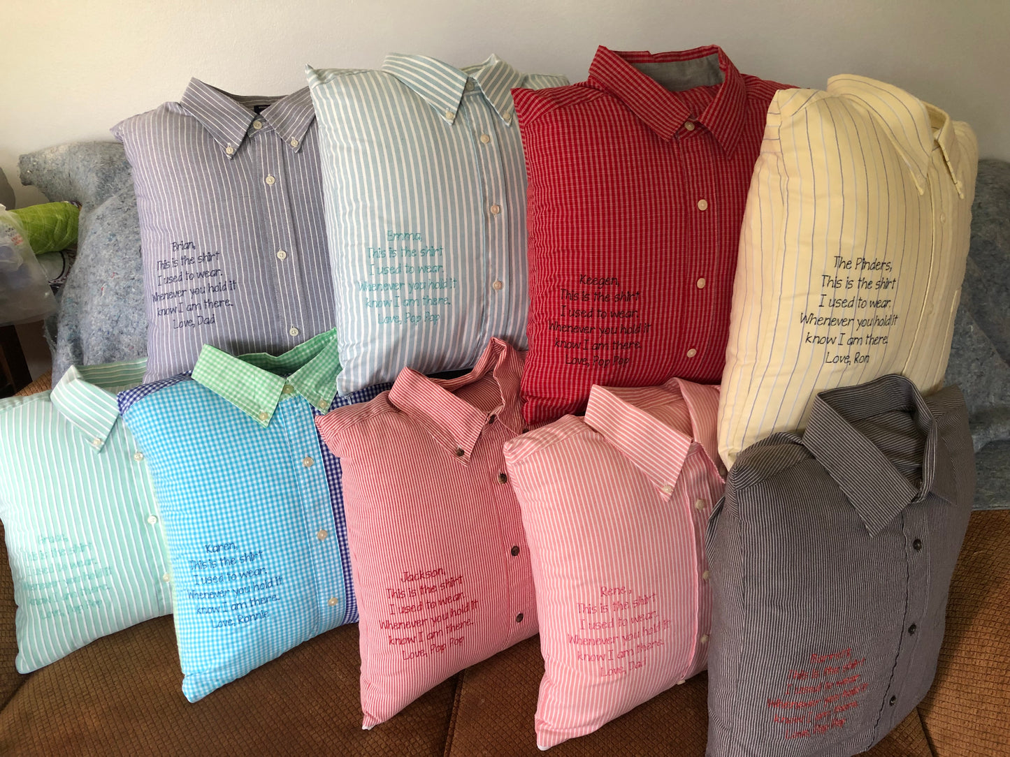 Memory Pillow - Button Down using collar