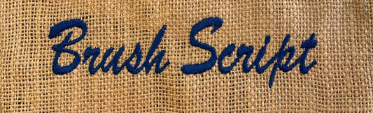 Embroidery - BRUSH SCRIPT