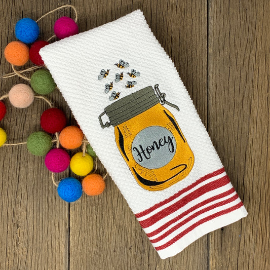 Kitchen Towel - Honey Jar Red