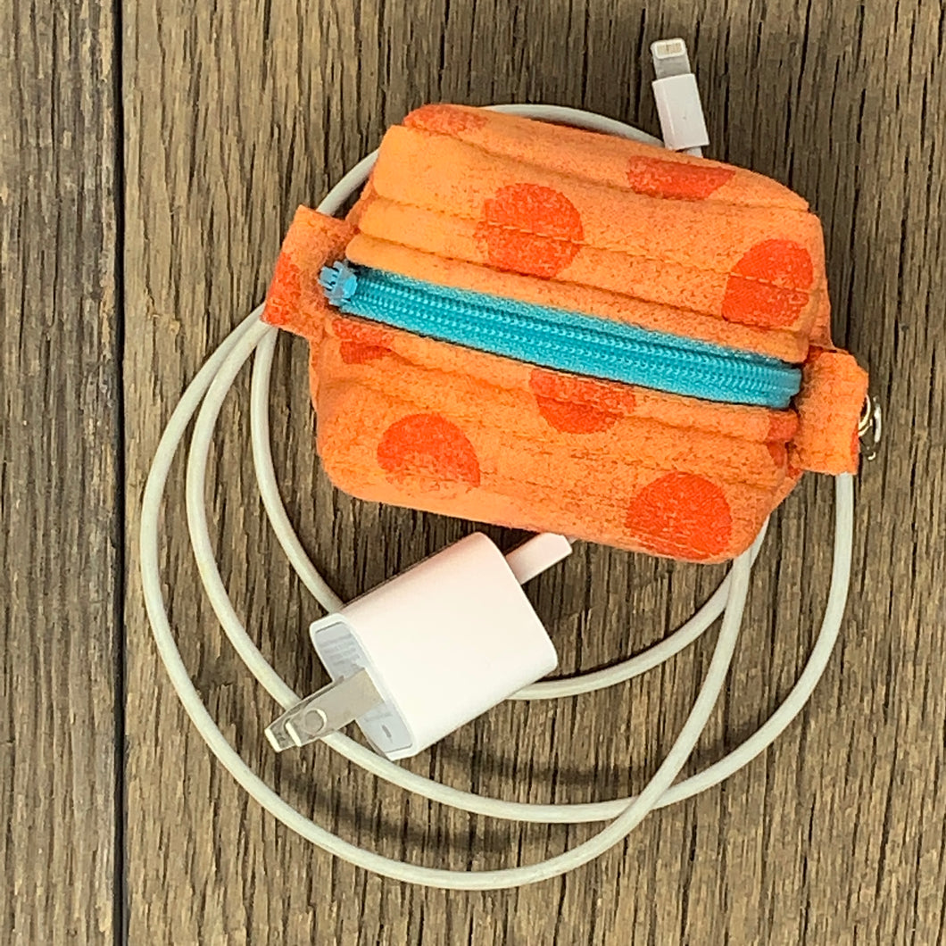 Zipper Bag - Mini Boxy Pouch, Orange