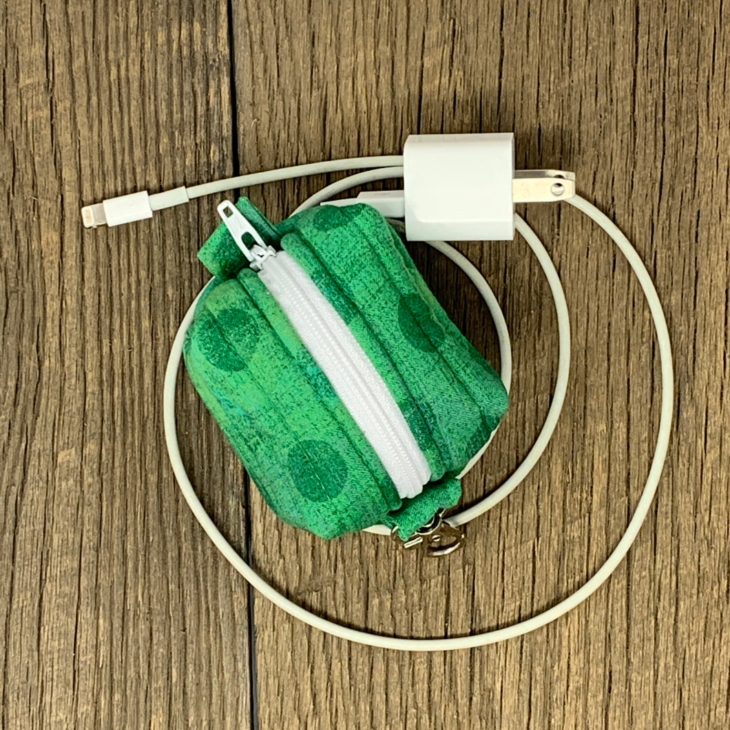 Zipper Bag - Itty Bitty Boxy Pouch, Green