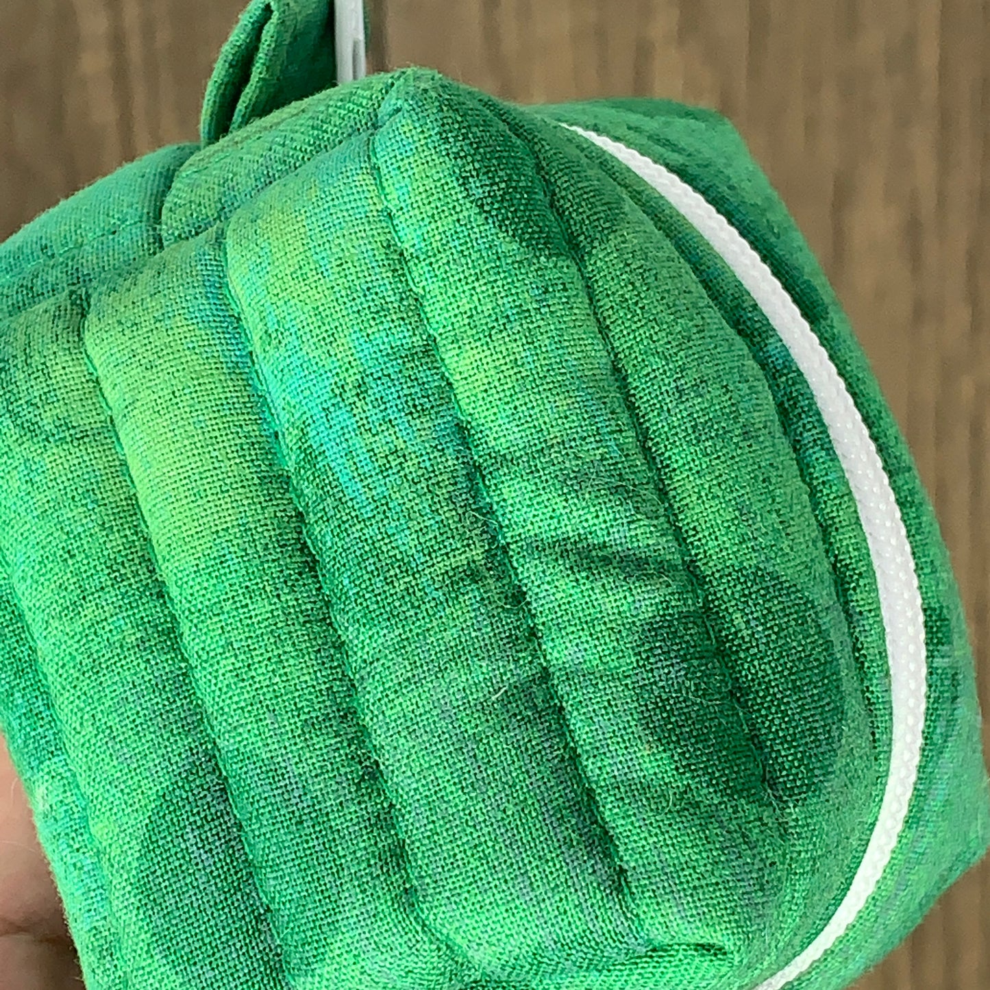 Zipper Bag - Itty Bitty Boxy Pouch, Green