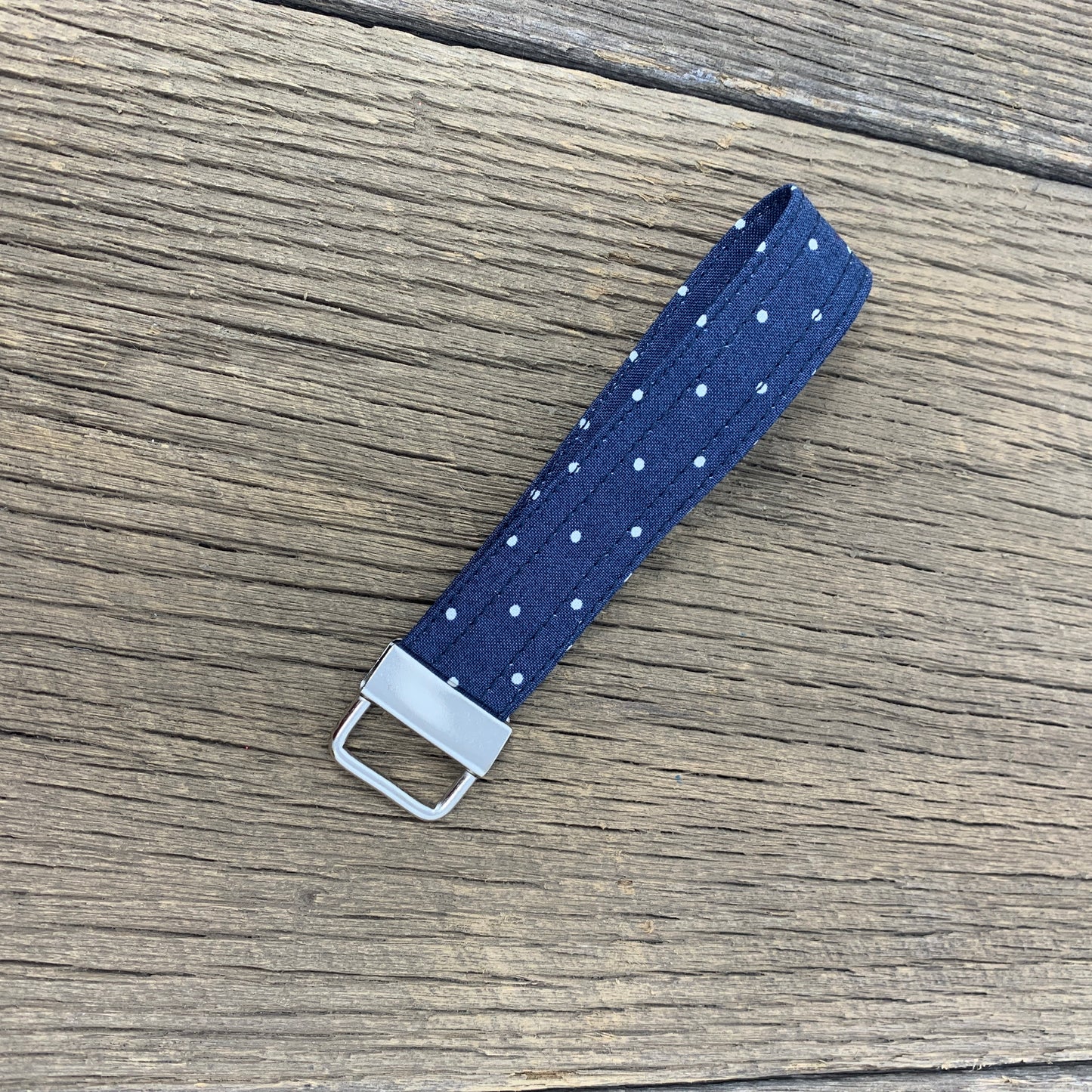 Key Fob - Navy Dot