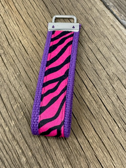 Key Fob - Purple Zebra