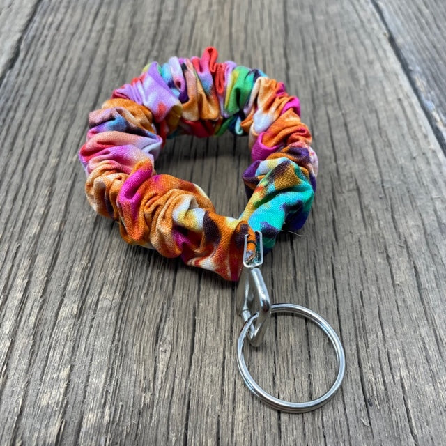 Key Fob - Expandable Wristlet, Bright Tie Dye