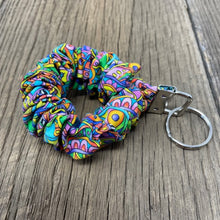 Load image into Gallery viewer, Key Fob - Expandable Wristlet, Bright Zentangle
