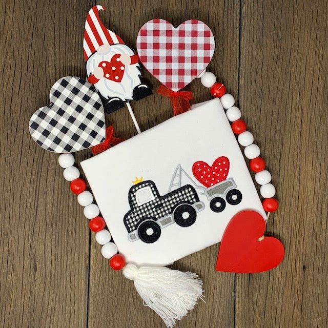 Boys Valentine Shirt - Wrecker Towing Heart