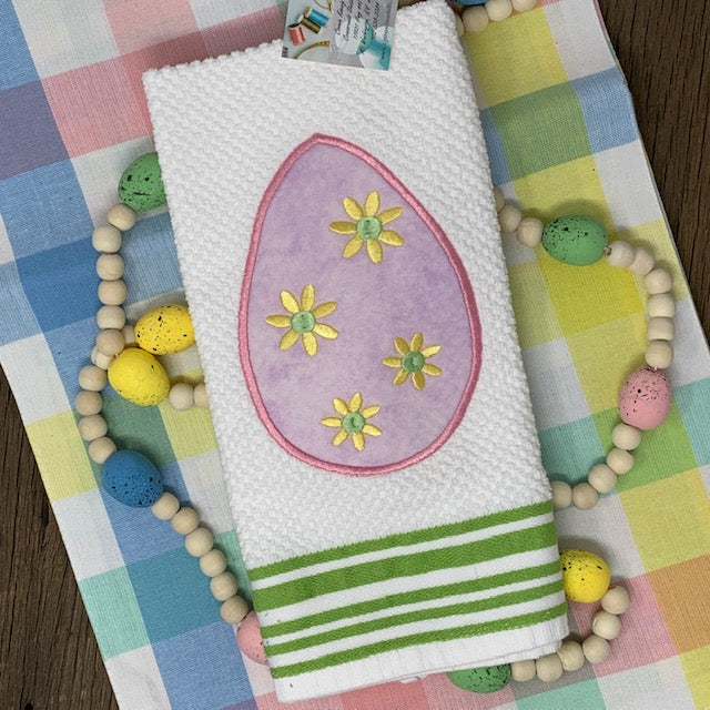Kitchen Towel - Purple Easter Egg