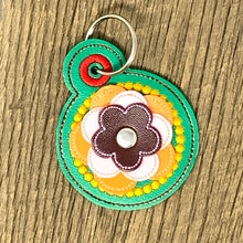 Load image into Gallery viewer, Key Fob - 3D Floral Key Fob, Green
