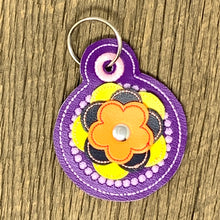 Load image into Gallery viewer, Key Fob - 3D Floral Key Fob, Purple
