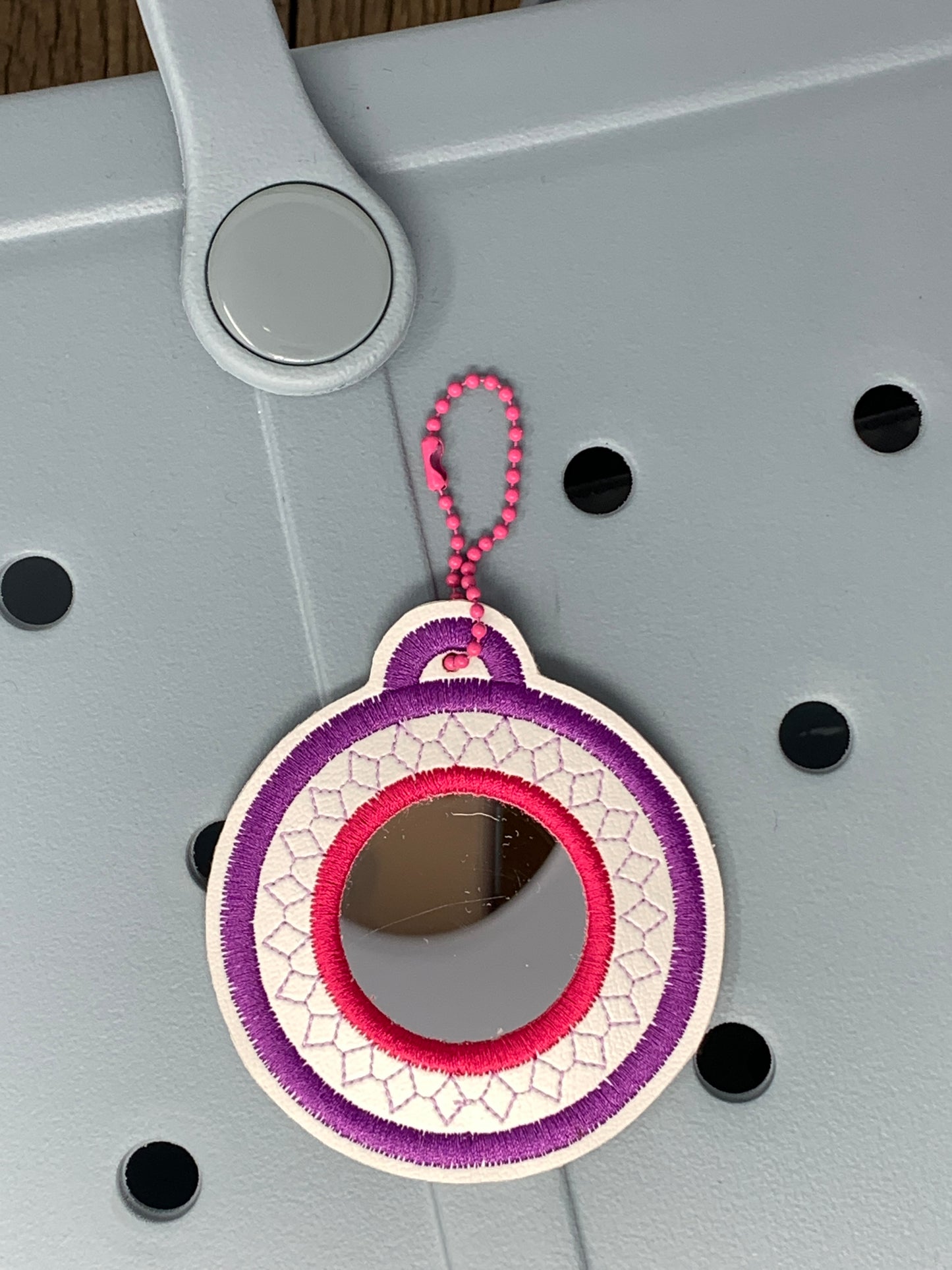 Bag Tag/Key Fob - Round Mirror