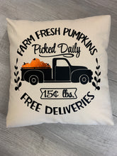Load image into Gallery viewer, 16&quot; Pillow- Truck Pumpkin
