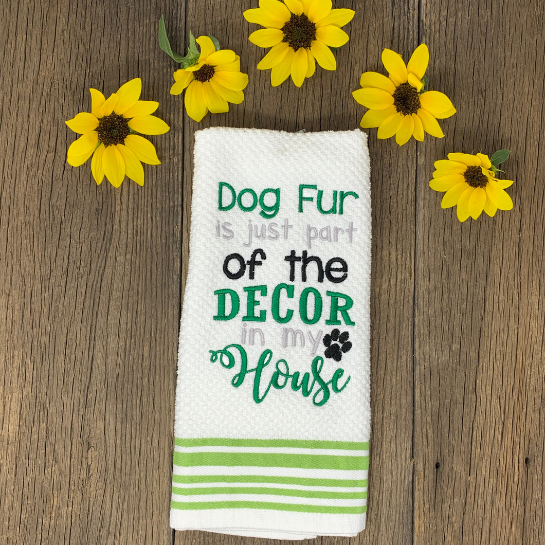 Kitchen Towel - Dog Fur Green