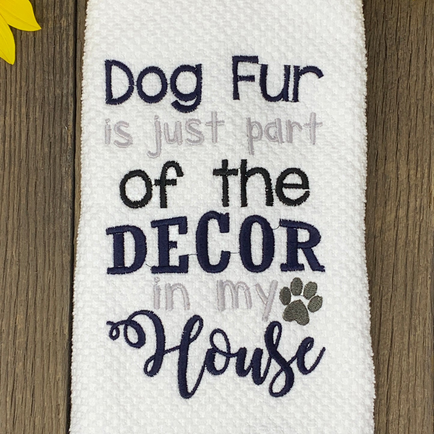 Kitchen Towel - Dog Fur Navy