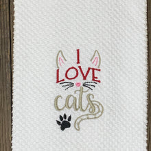 Load image into Gallery viewer, Kitchen Towel - I Love Cats
