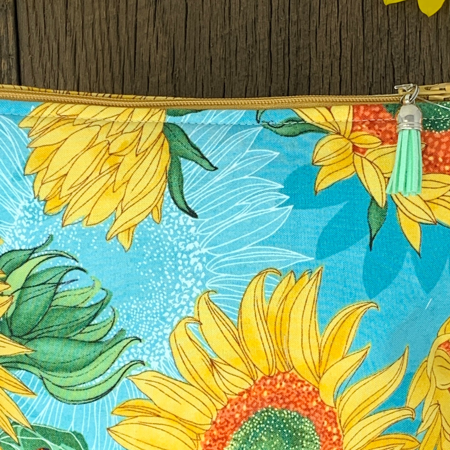 Zipper Bag - Sunflower, Medium