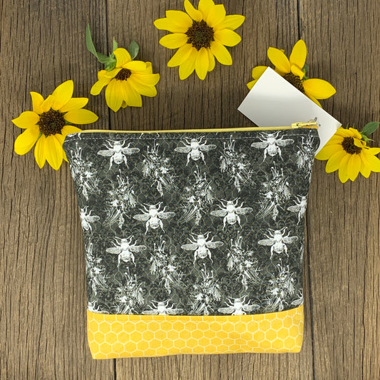 Zipper Bag - Bees, Medium