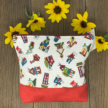 Load image into Gallery viewer, Zipper Bag - Red Houses, Medium
