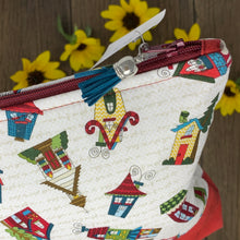 Load image into Gallery viewer, Zipper Bag - Red Houses, Medium
