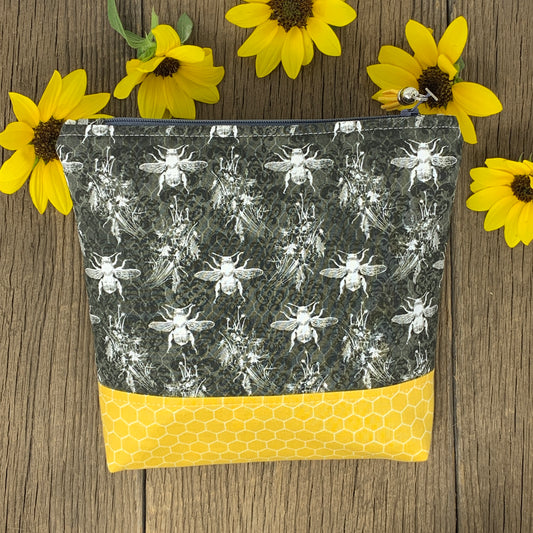 Zipper Bag - Bees, Medium