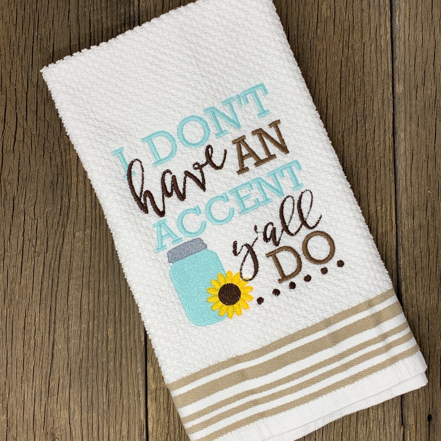 Kitchen Towel - Accent Y'all Beige