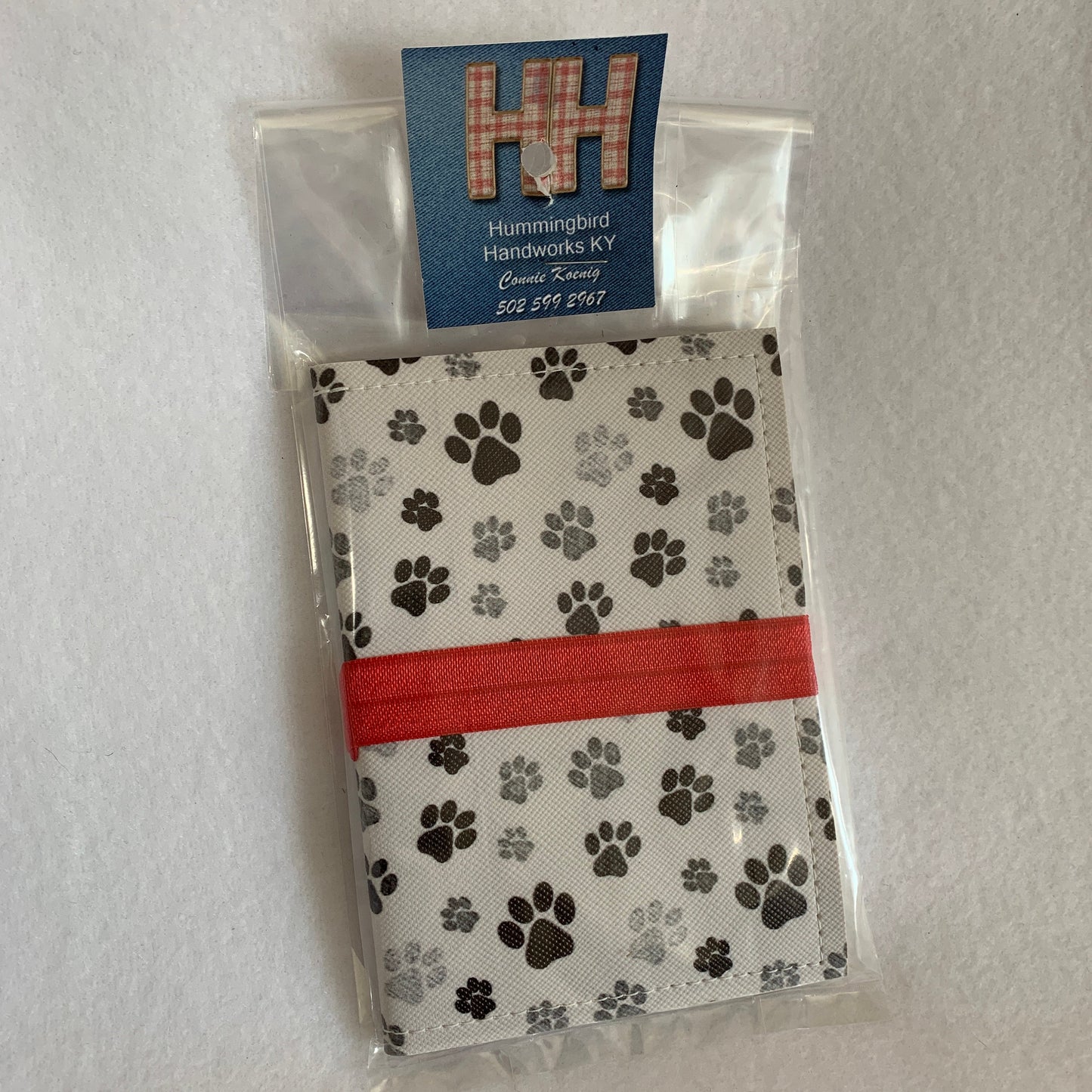 Notebook Cover - Wh Paws Red